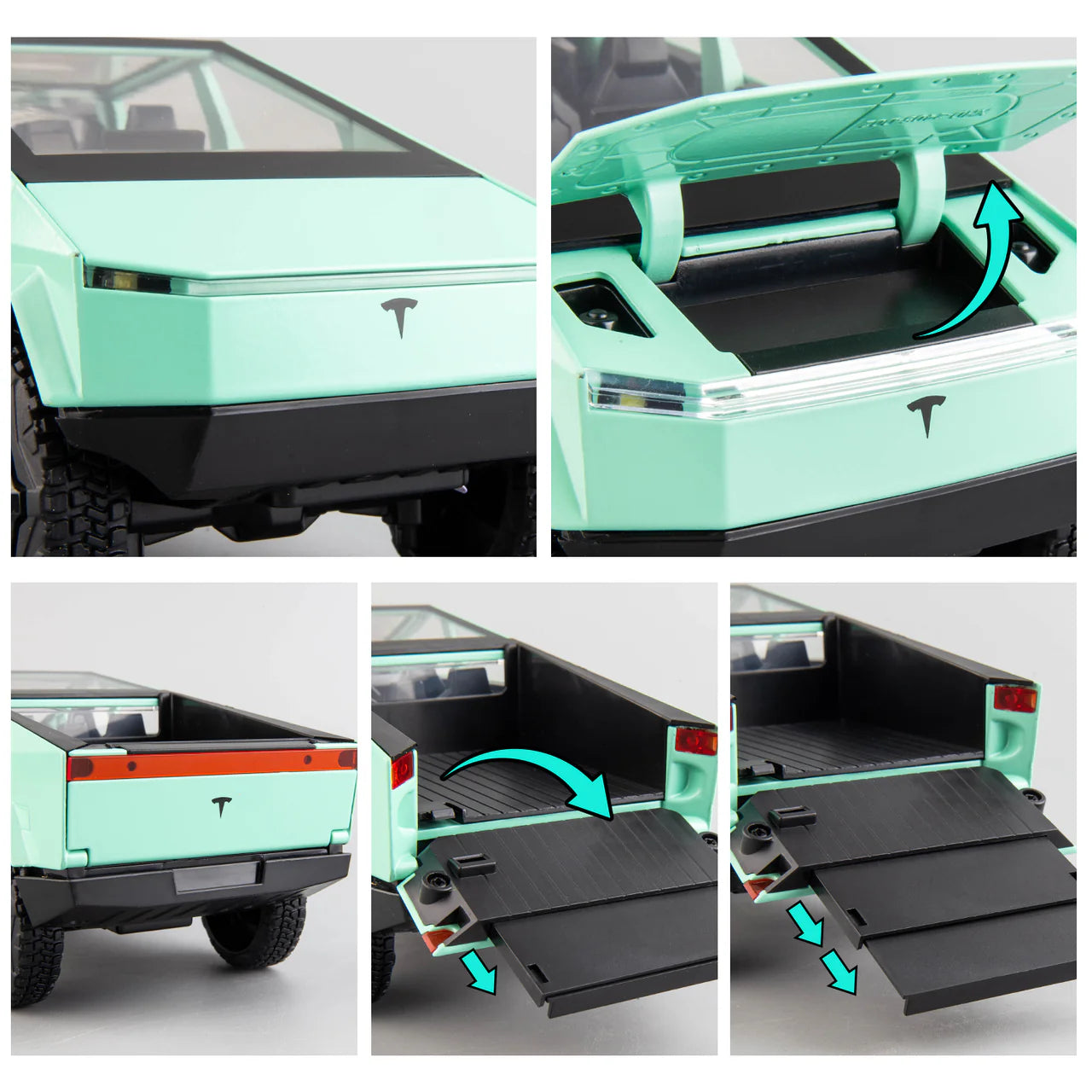 1:24 Scale Tesla Cybertruck Pickup Diecast Model Car