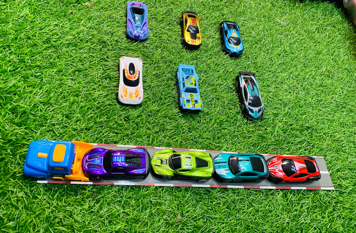 10 Mini Metal Cars With Launcher