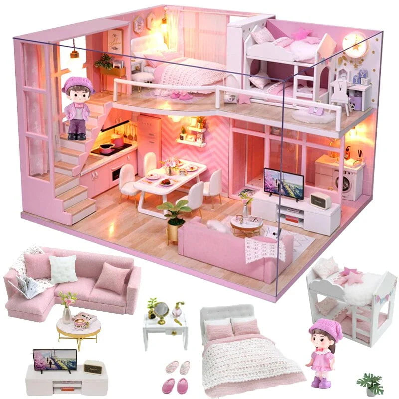 DIY Miniature Dollhouse Furniture Kit - Enchanting Room Box Theatre DIY Miniature Dollhouse Furniture Kit - Enchanting Room Box Theatre
