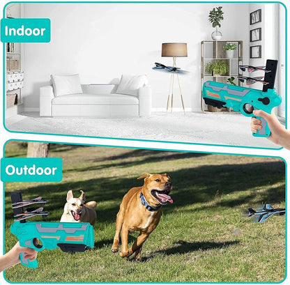 Air Battle Gun Launch with 3 Foam Glider Planes Airplane