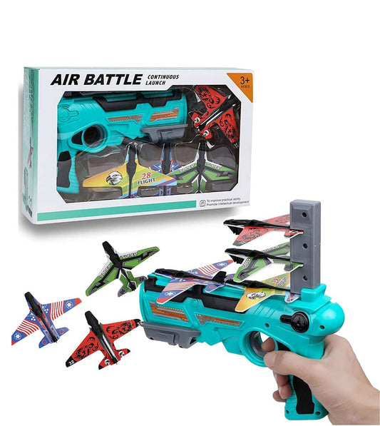 Air Battle Gun Launch with 3 Foam Glider Planes Airplane