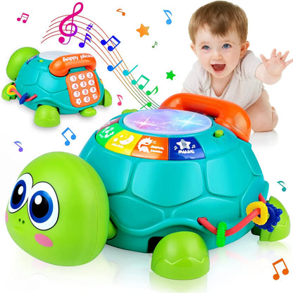 Multifunction Crawling Turtle Phone With Light And Sound