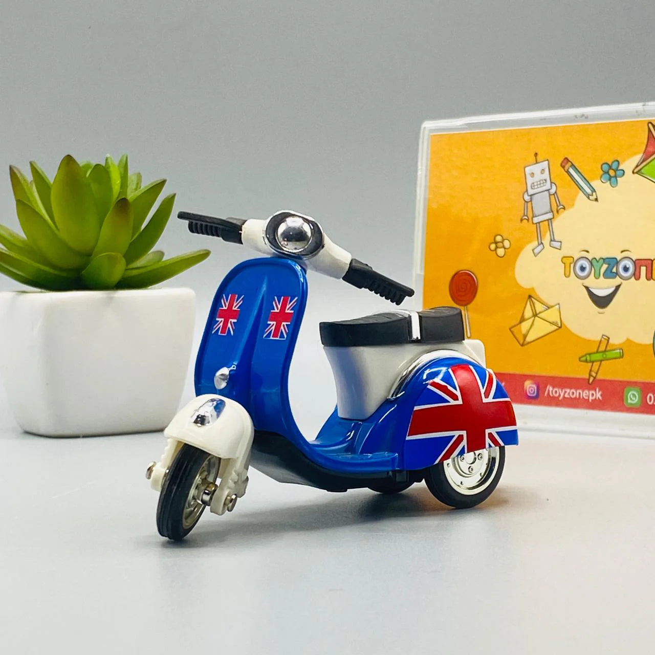 Die-cast Pull Back Vespa Scooter