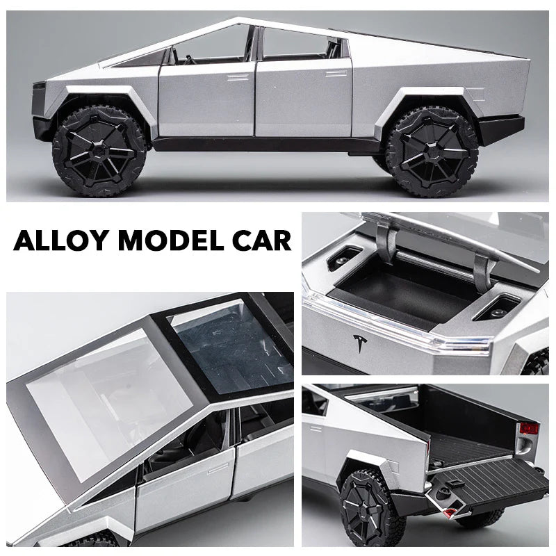 1:24 Scale Tesla Cybertruck Pickup Diecast Model Car