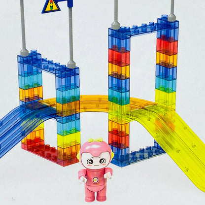 Rail Car Magnetic Blocks Track Set