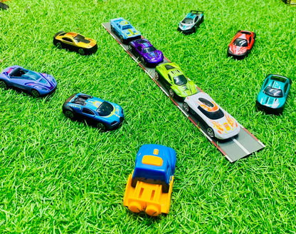 10 Mini Metal Cars With Launcher