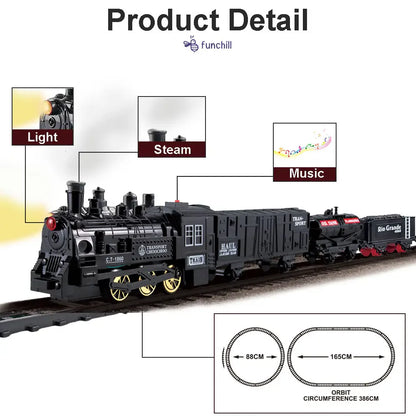 Electric Train Set with Smoke Light And Sound