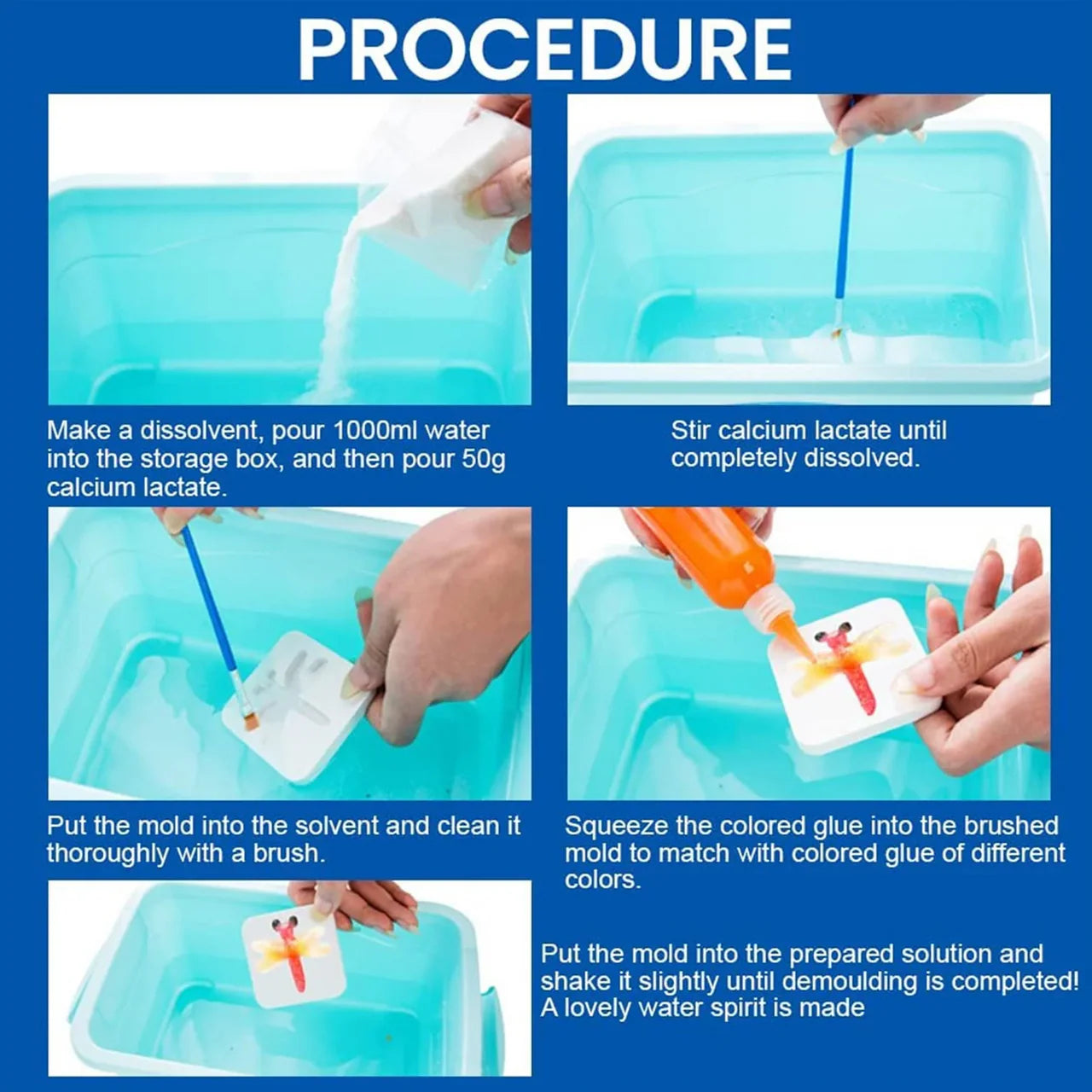 DIY Handmade 3D Creative ELF Water Magic Gell 3Pcs